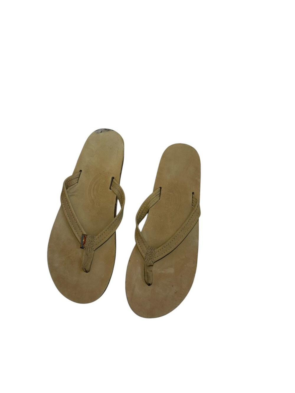 Rainbow Single Layer Narrow Flip Flops NWOT